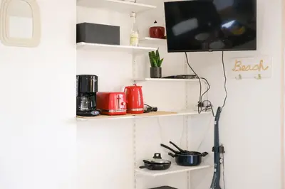 Cuisine ou kitchenette dans l'établissement Le petit Val