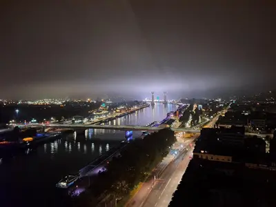 Vue générale sur Rouen ou vue de la ville depuis l'appartement